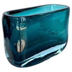 Elegant and thick glass vase dating from the 2000s, Italy