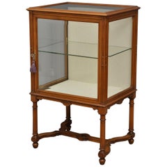 Elegant and Unusual Walnut Display Cabinet