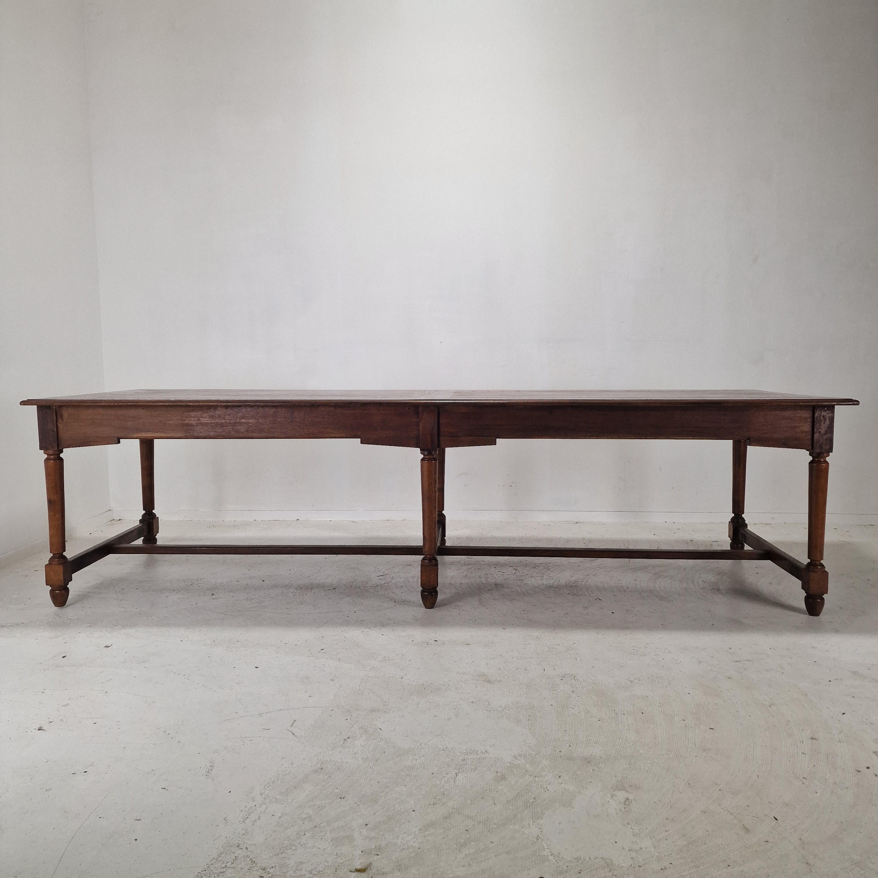 Elegant and Very Large French Antique Monastery Dining Table, 19th Century Otro en venta