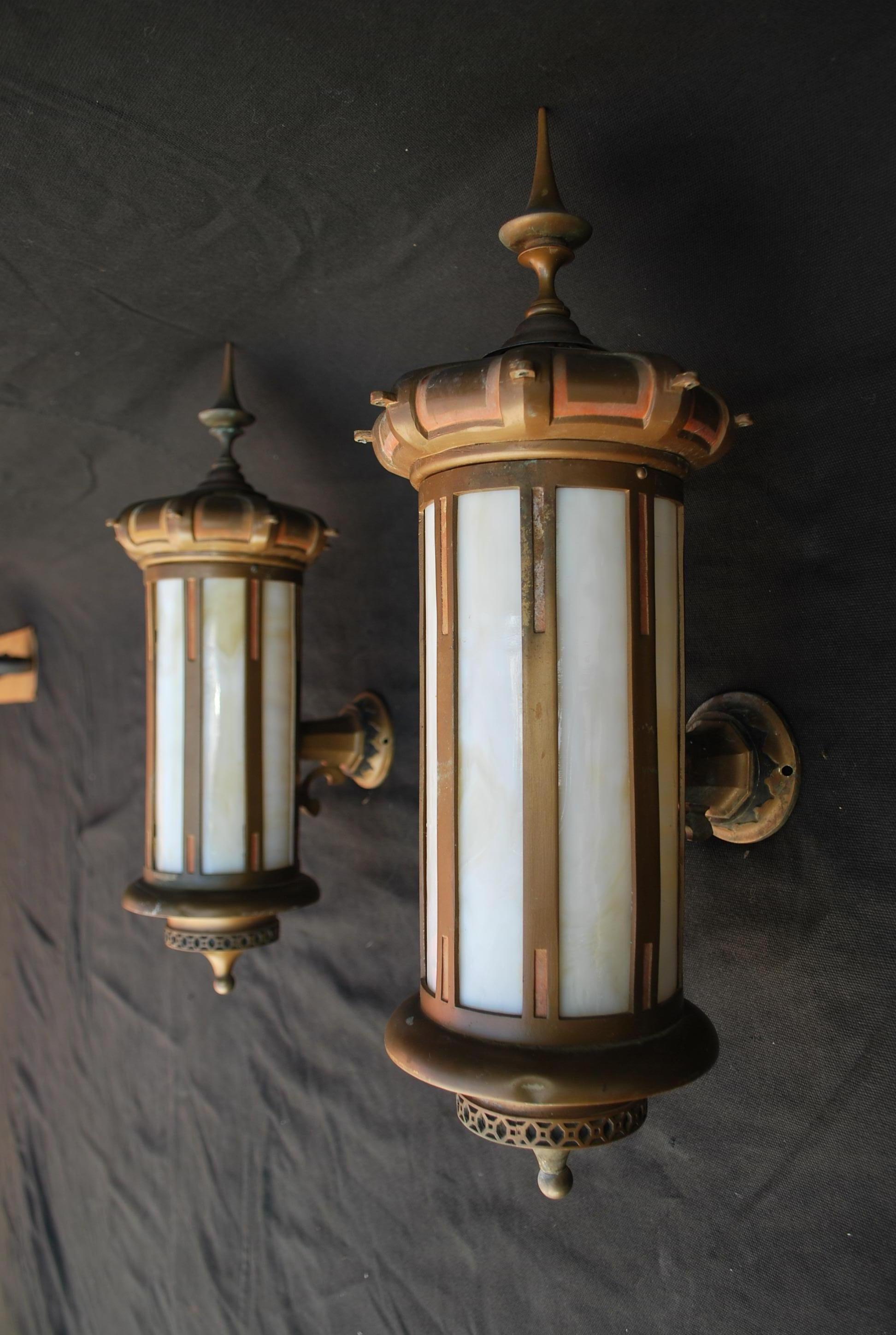 Elegant and Very Rare 1920's Outdoor Sconces 1