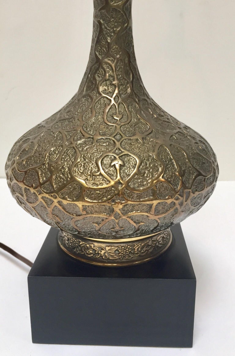 Elegant AngloIndian Brass Decorative Table Lamp For Sale at 1stdibs
