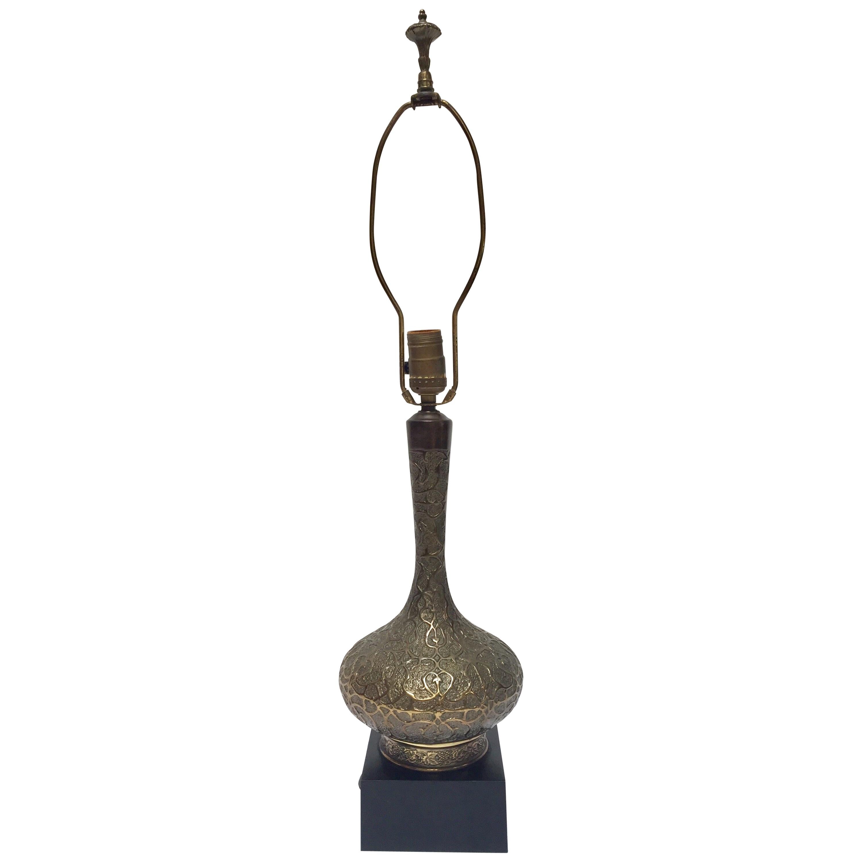 Elegant Moorish Brass Decorative Table Lamp