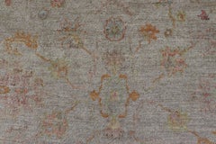 Elegant Angora Turkish Oushak Rug in Soft Pastel Shades by Keivan Woven Arts