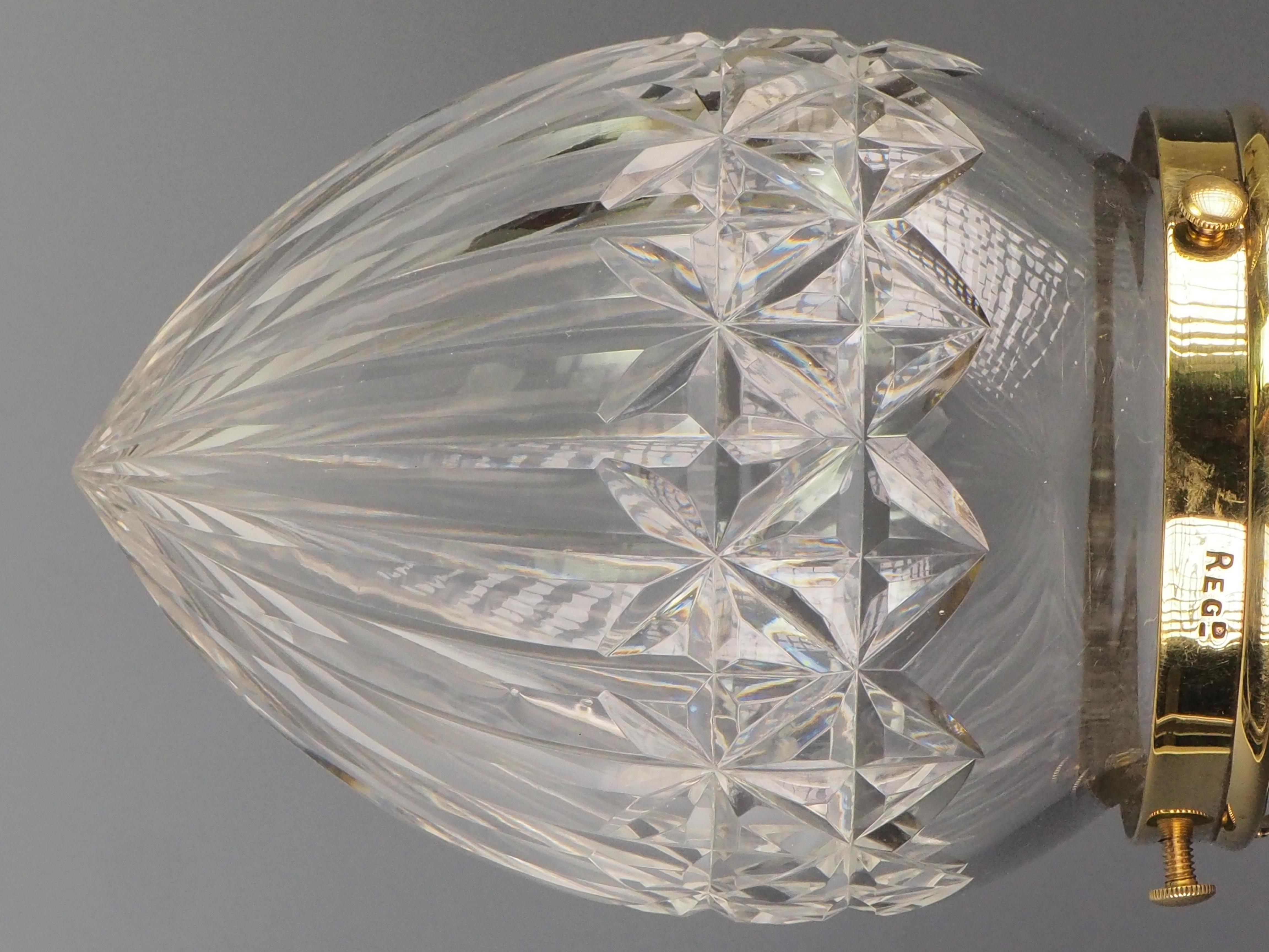 Eleganza della luce a sospensione aperta in vetro tagliato antico in vendita 1