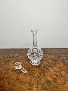 Elegant antique Edwardian cut glass decanter