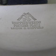 Elegant Antique English Revolving Breakfast Dish Plated Silver by Mappin and Web