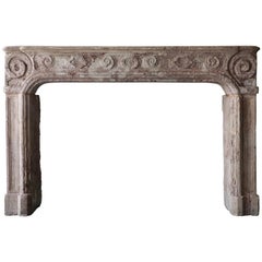 Elegant Antique Fireplace, Begin 18th Century, Louis XIV Style