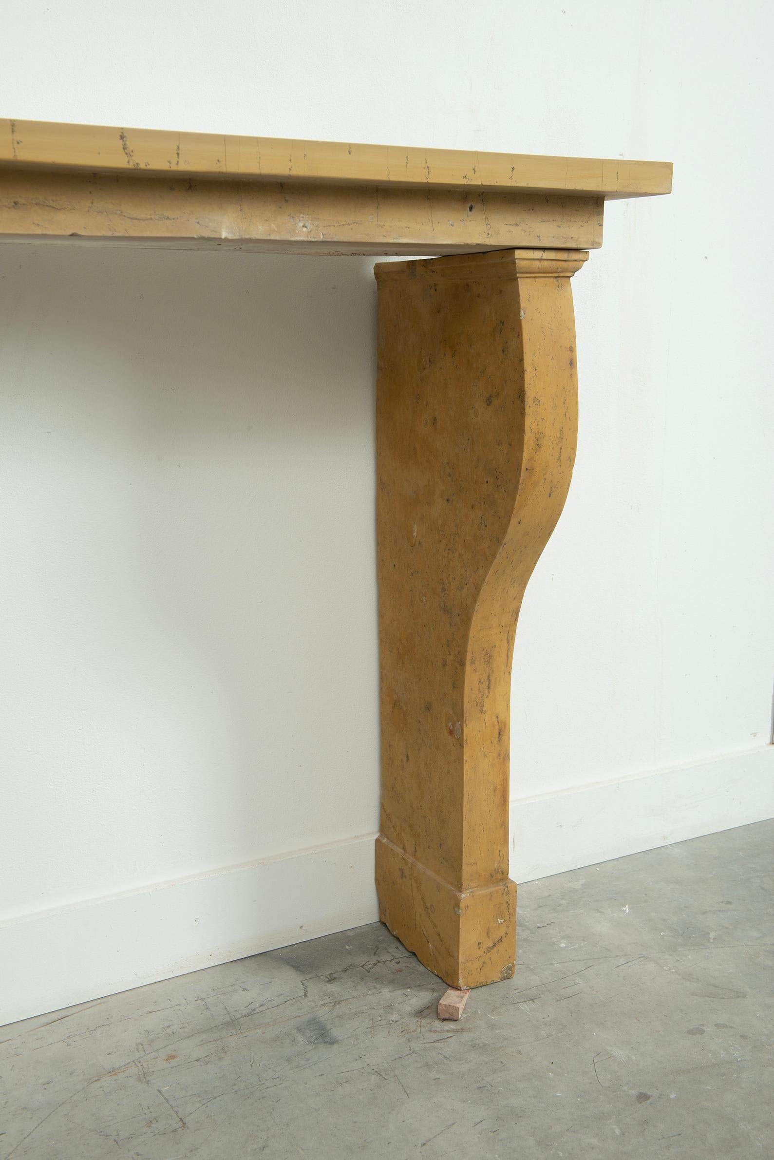 Limestone Elegant Antique Fireplace For Sale