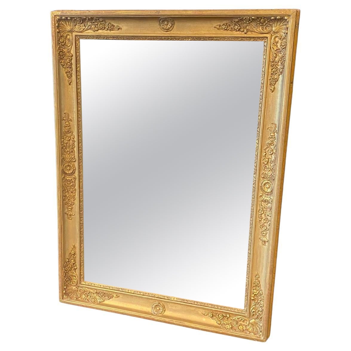 Eleganza Antique French Empire Specchio da parete dorato