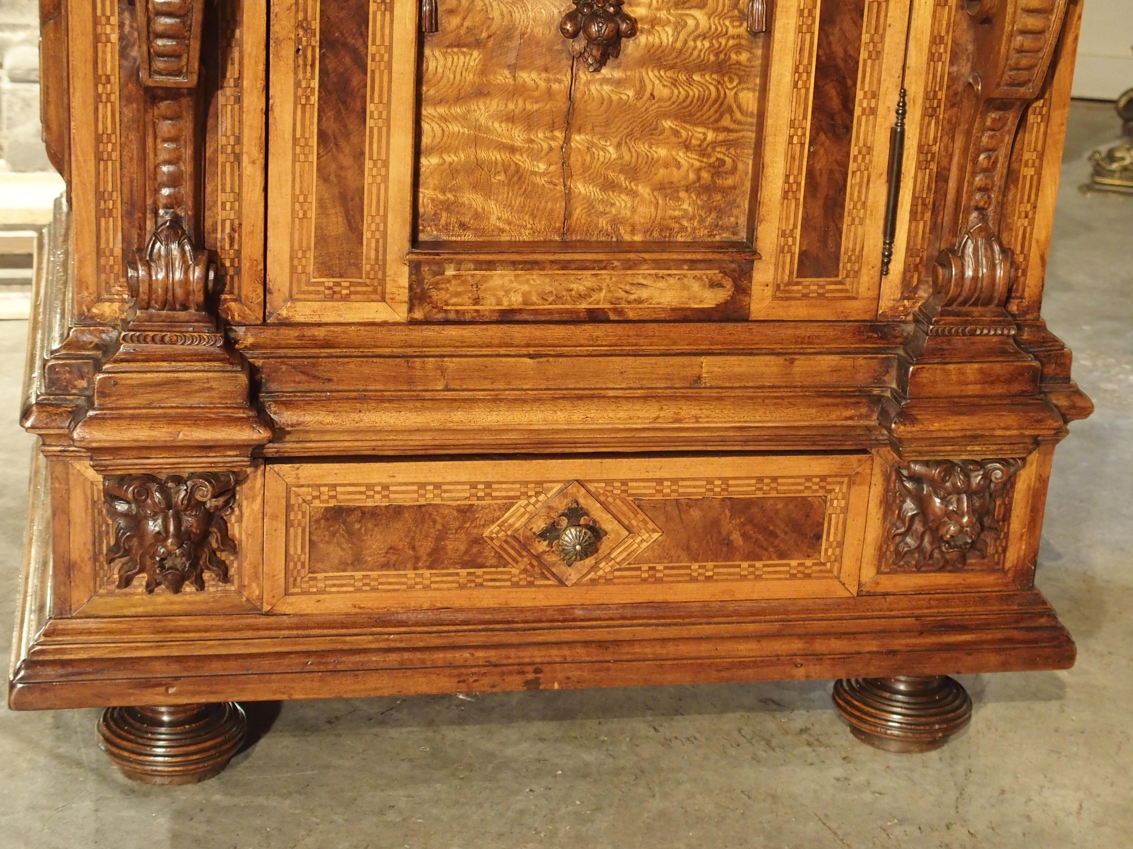 Elegant Antique French Parquetry Buffet in the Renaissance Style, Late 1800s 7