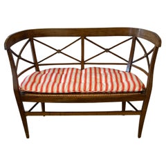 Eleganza dell'antico sedile neoclassico Rush Settee Loveseat