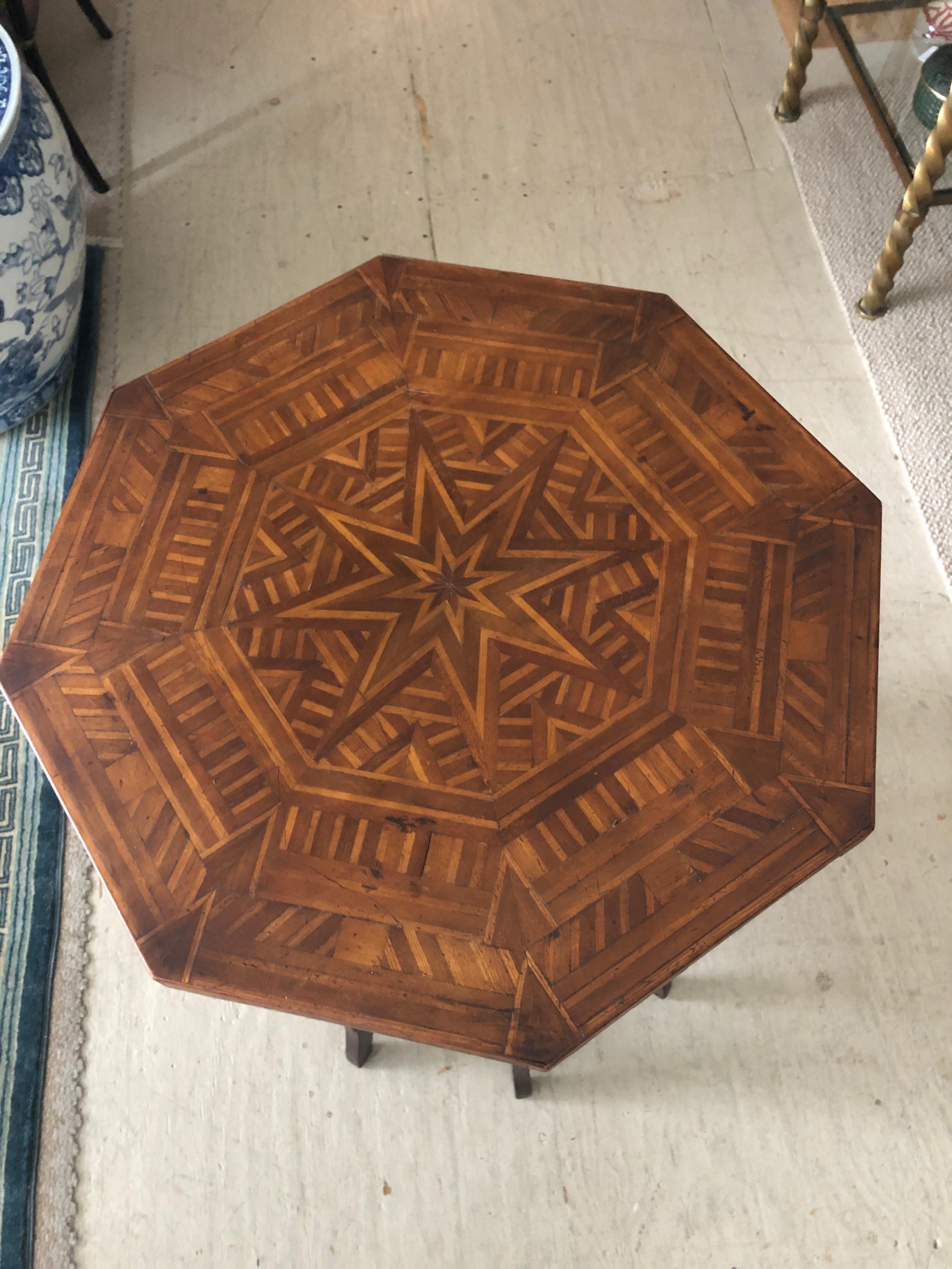 antique octagon side table