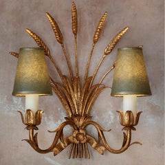 Elegant antique style two armed wall light