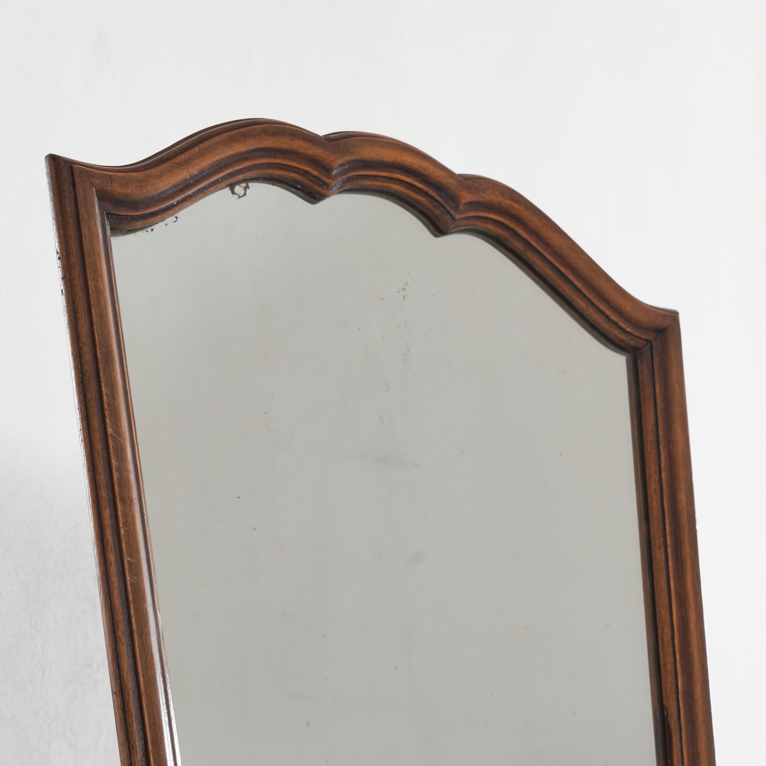 Miroir Élégant miroir de table ancien en bois  en vente