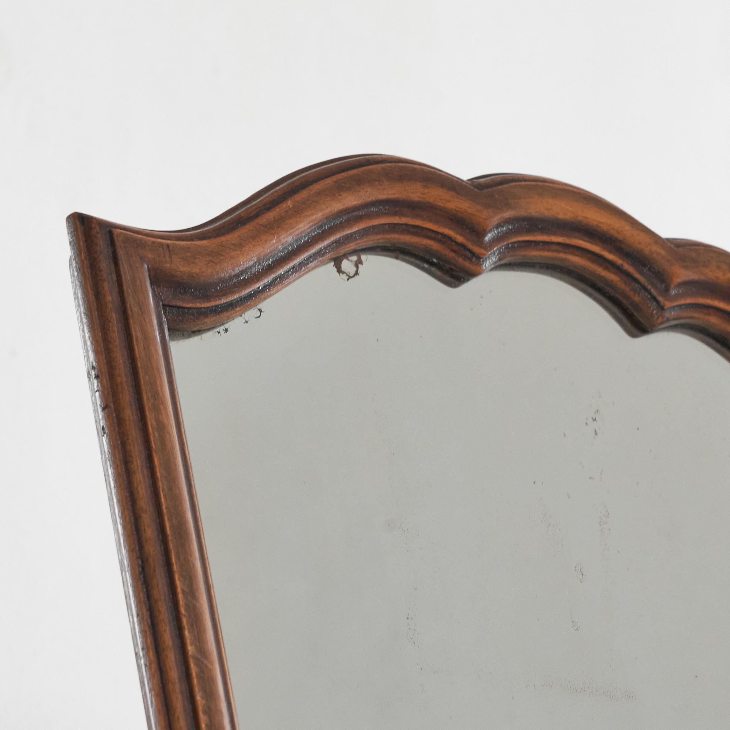 Élégant miroir de table ancien en bois  en vente 1