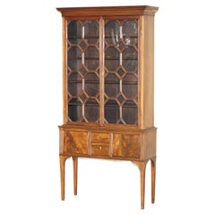ELEGANT ANTIQUE VICTORIAN CIRCA 1870 ASTRAL GLAZED BOOKCASE WiTH LONG LEGS