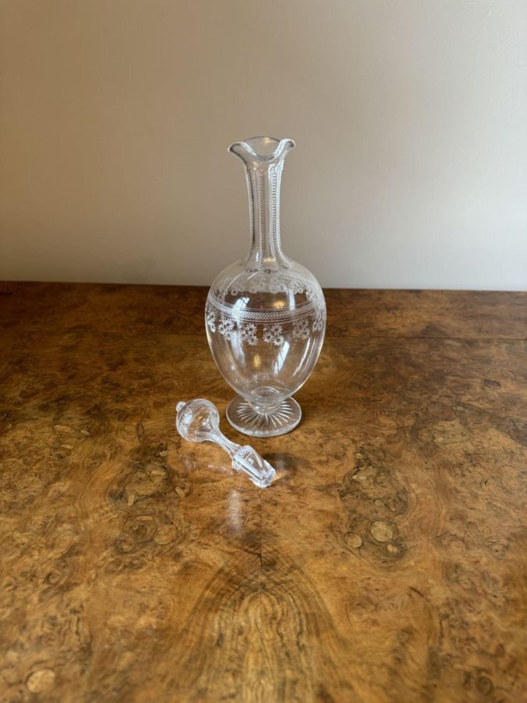Early Victorian Elegant antique Victorian decanter  For Sale