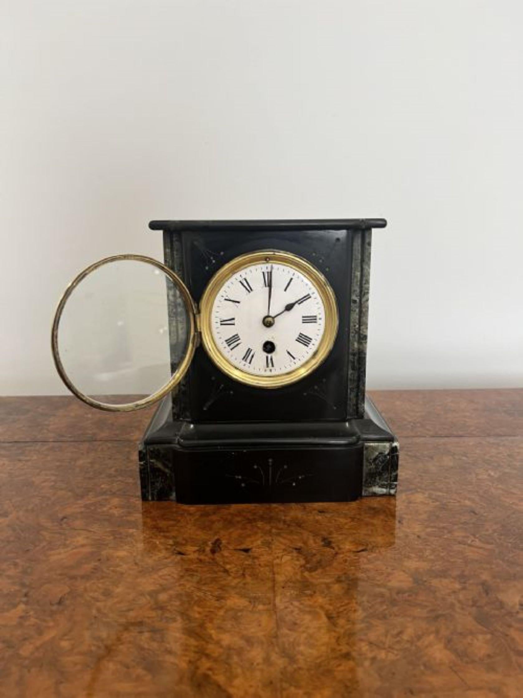 Elegant antique Victorian mantle clock For Sale at 1stDibs