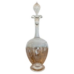 Elegance de la carafe en verre ancienne de qualité victorienne 