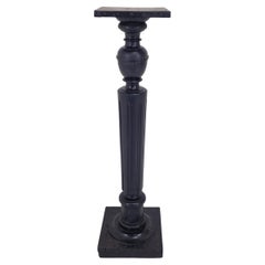 Elegant Antique Wooden Pedestal – 19th Century French Craftsmanship