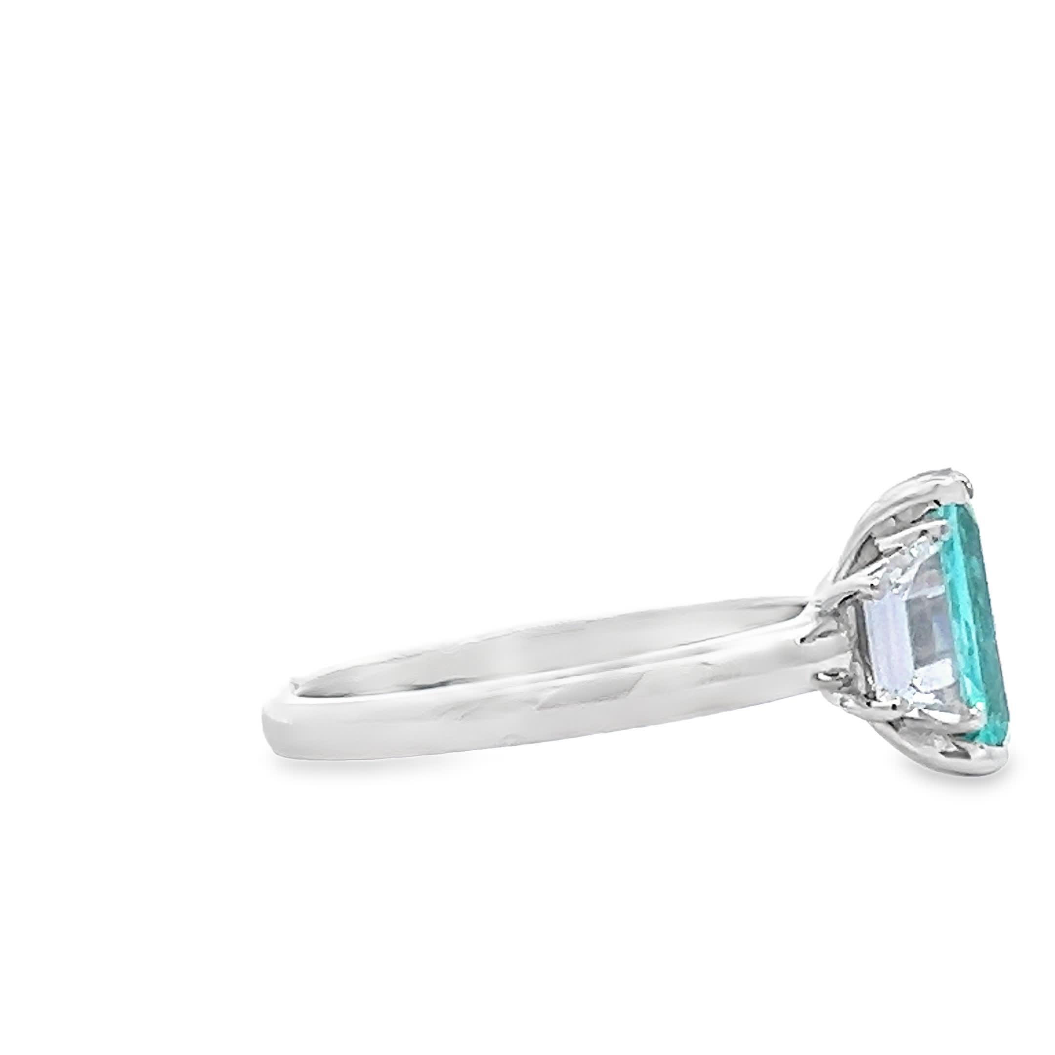 Ring mit Aquamarin und Diamant Damen im Angebot