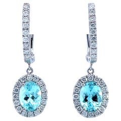 Elegance - Pendants d'oreilles en aigue-marine