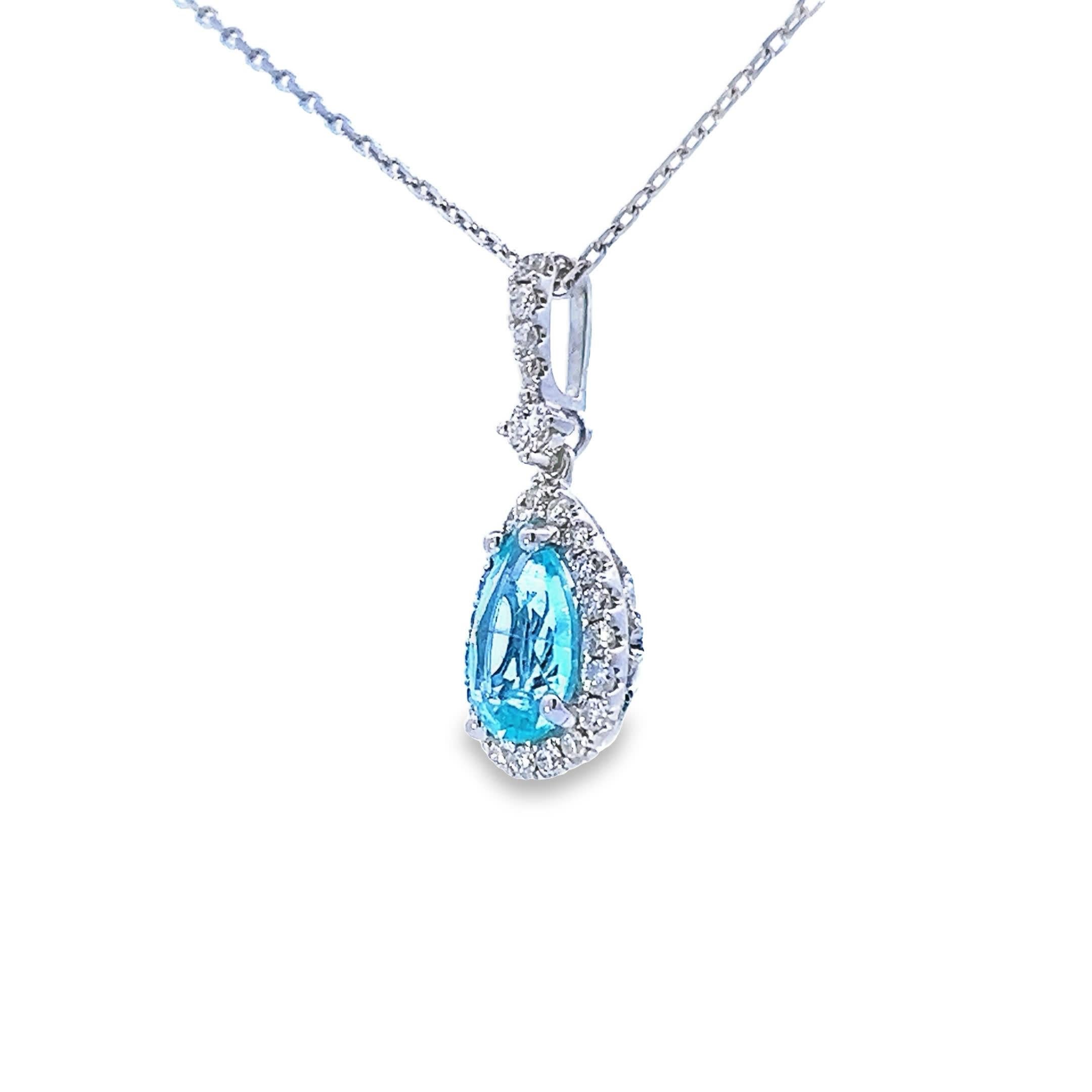 Pendentif Aigue-marine Elegance Neuf - En vente à Great Neck Plaza, NY