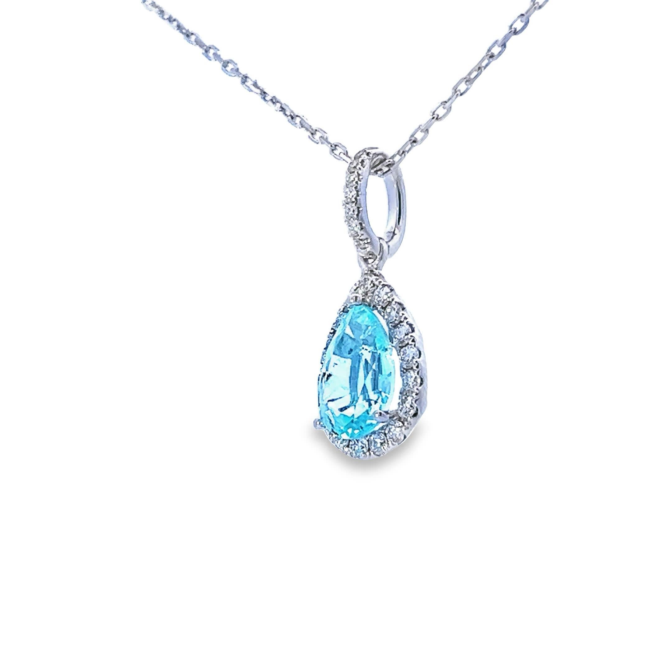 Pendentif Aigue-marine Elegance Neuf - En vente à Great Neck Plaza, NY