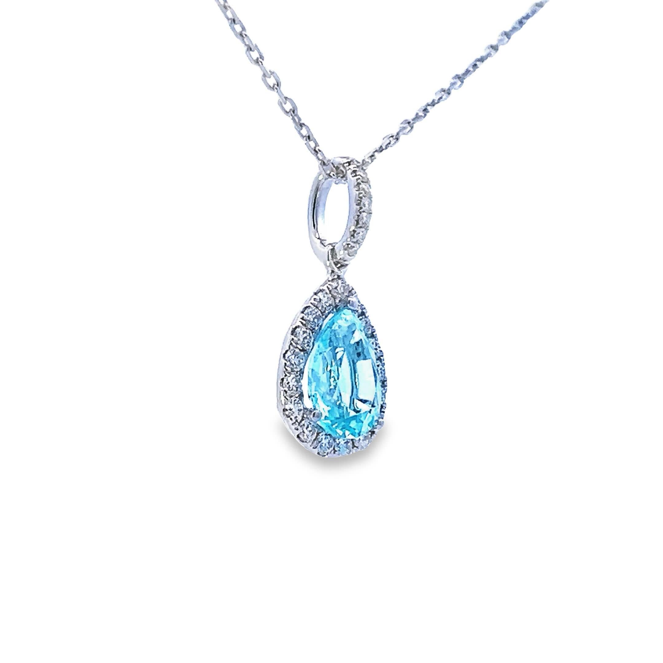 Pendentif Aigue-marine Elegance Pour femmes en vente