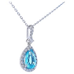 Pendentif Aigue-marine Elegance