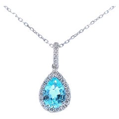 Pendentif Aigue-marine Elegance