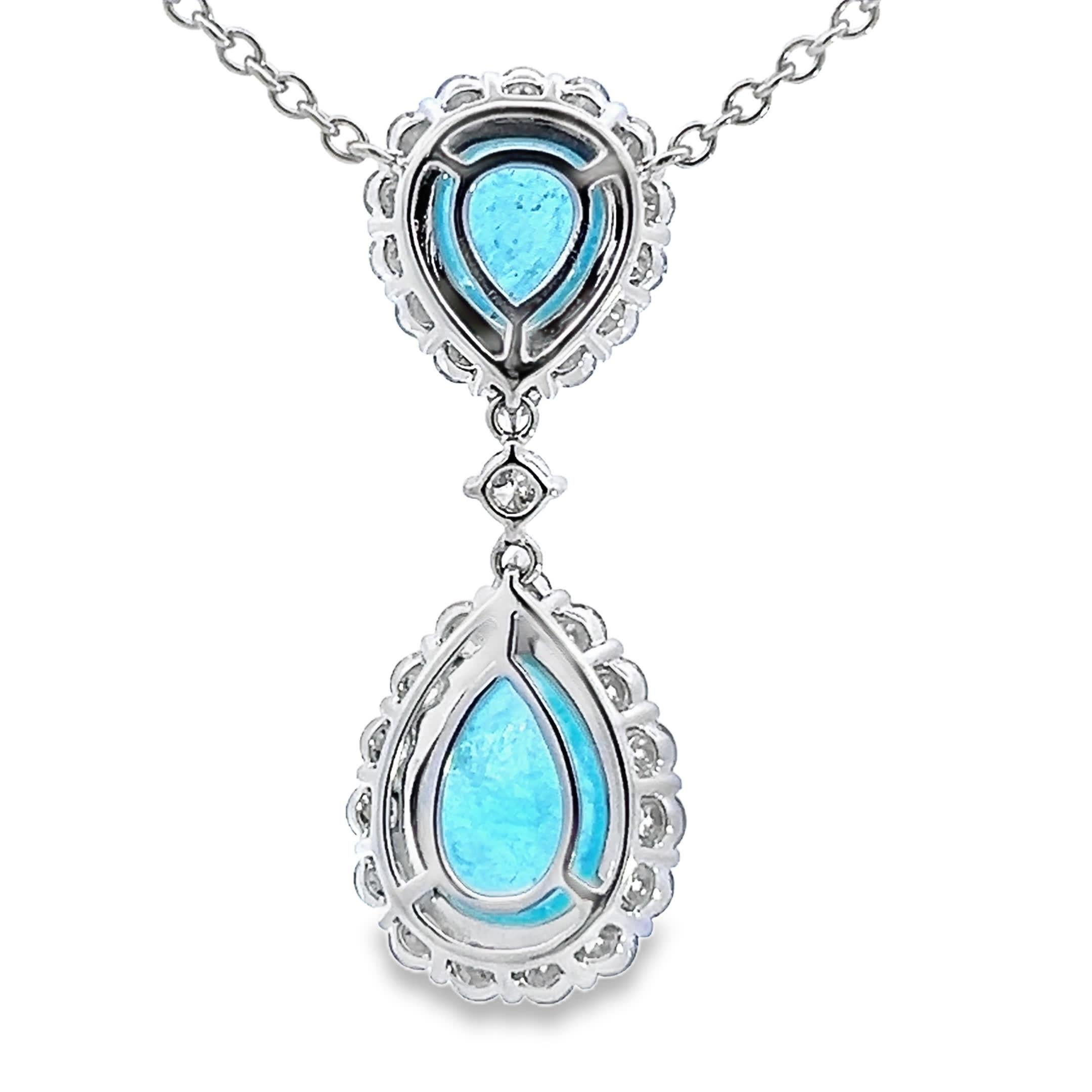 Collier à pendentifs en aigue-marine Elegance Neuf - En vente à Great Neck Plaza, NY