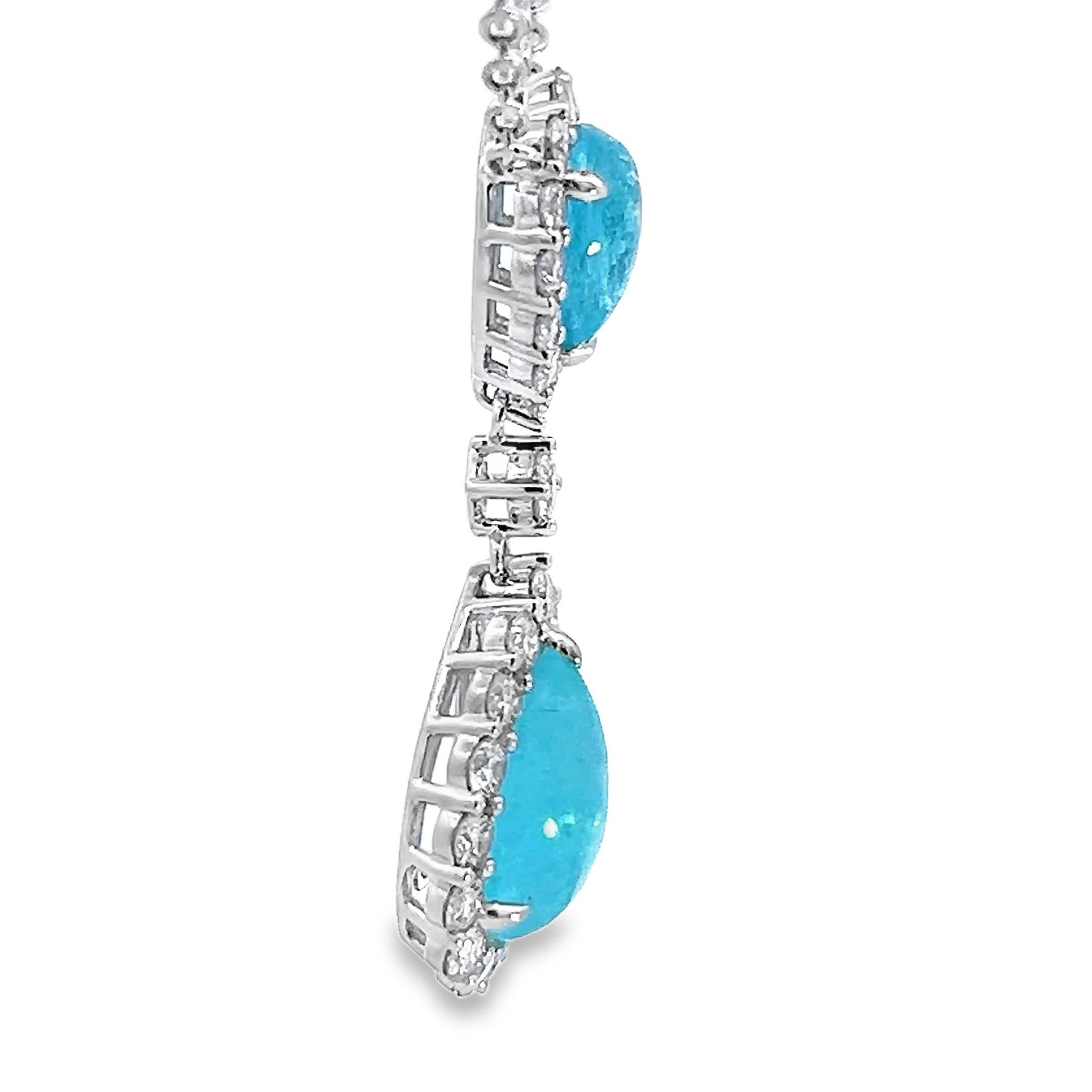 Collier à pendentifs en aigue-marine Elegance Pour femmes en vente