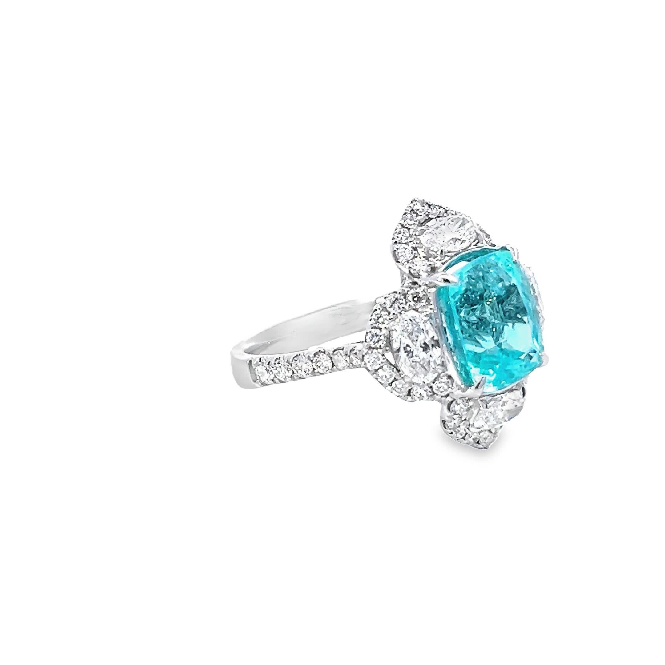 Eleganter Aquamarin-Ring Damen im Angebot