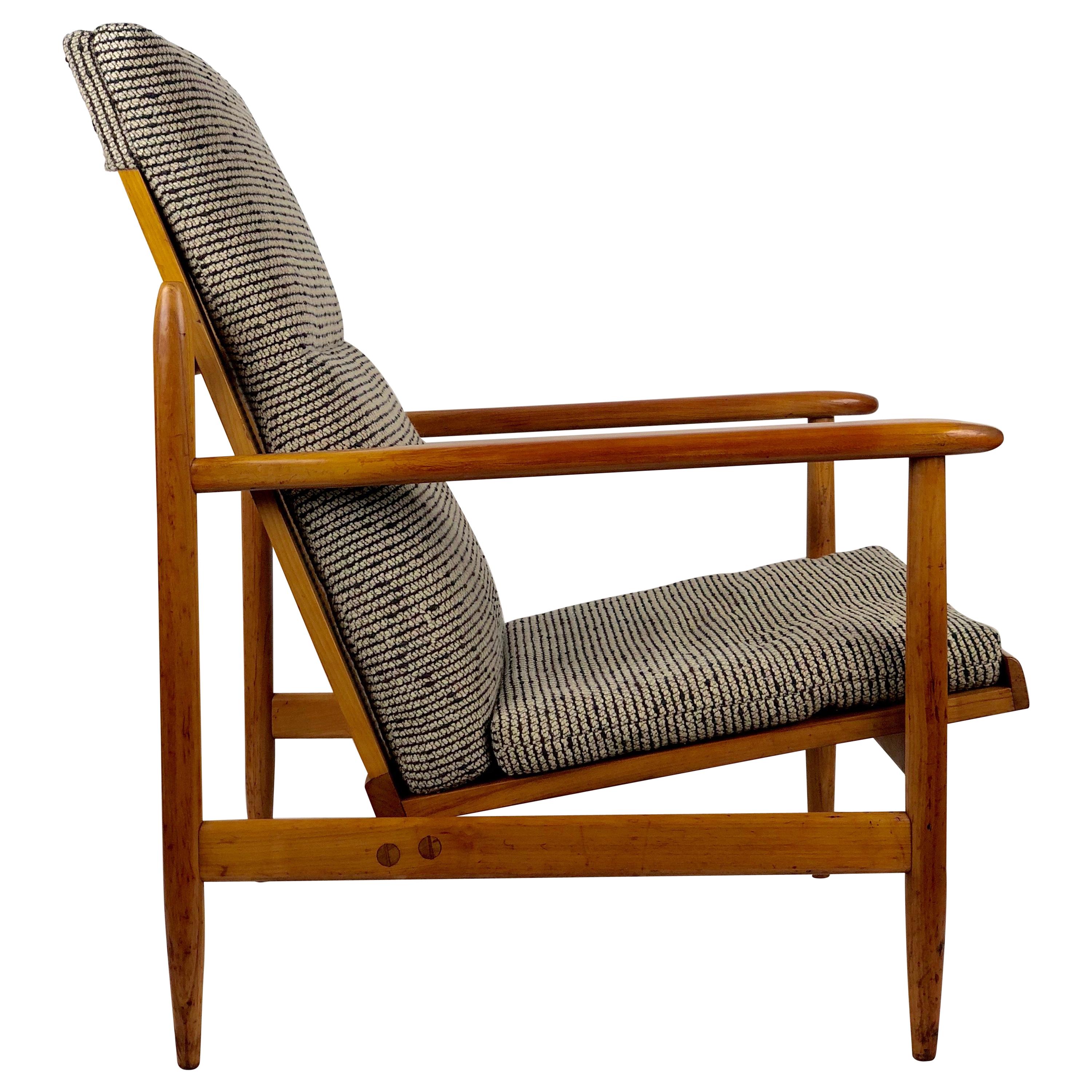 Elegant Armchair from Uluv in Cherry, 1960s, Czech Republic For Sale