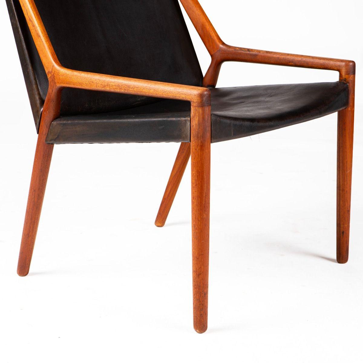 Elegant armchair designed by Ejner Larsen and Aksel Bender Madsen around 1951. in vendita 3