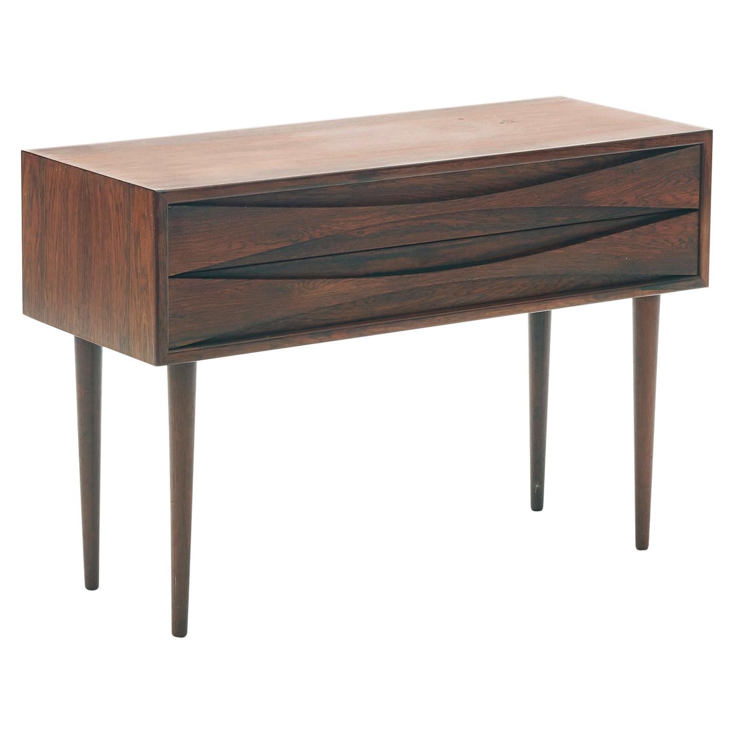 Elegant Arne Vodder Rosewood Side Table / Small Chest of Drawers