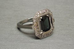 Elegant Art Deco 2.85 Carat Sapphire and Pink Diamond Ring