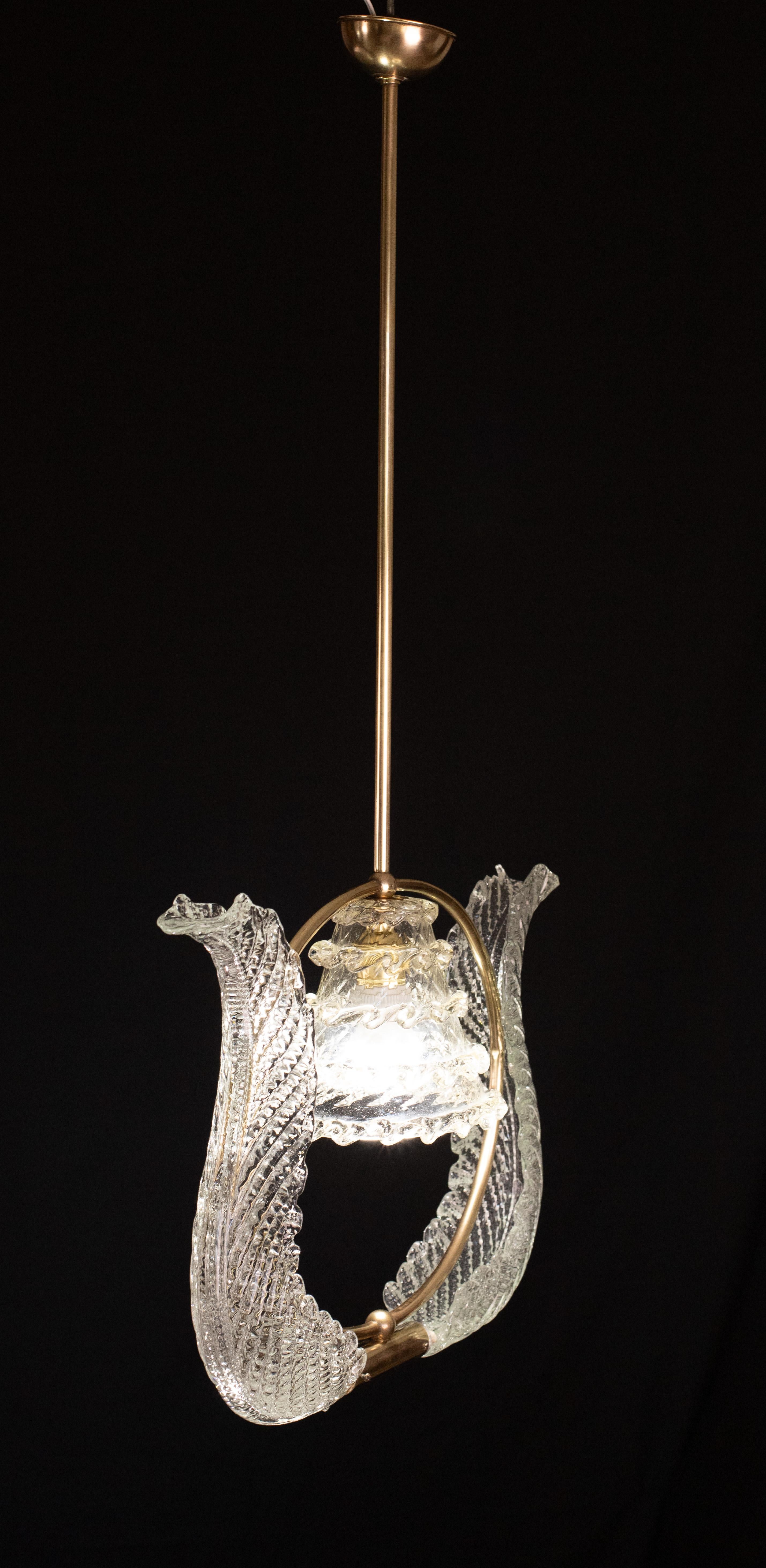 Eleganza del lampadario Art Decò Barovier&Toso, anni '40 in vendita 4