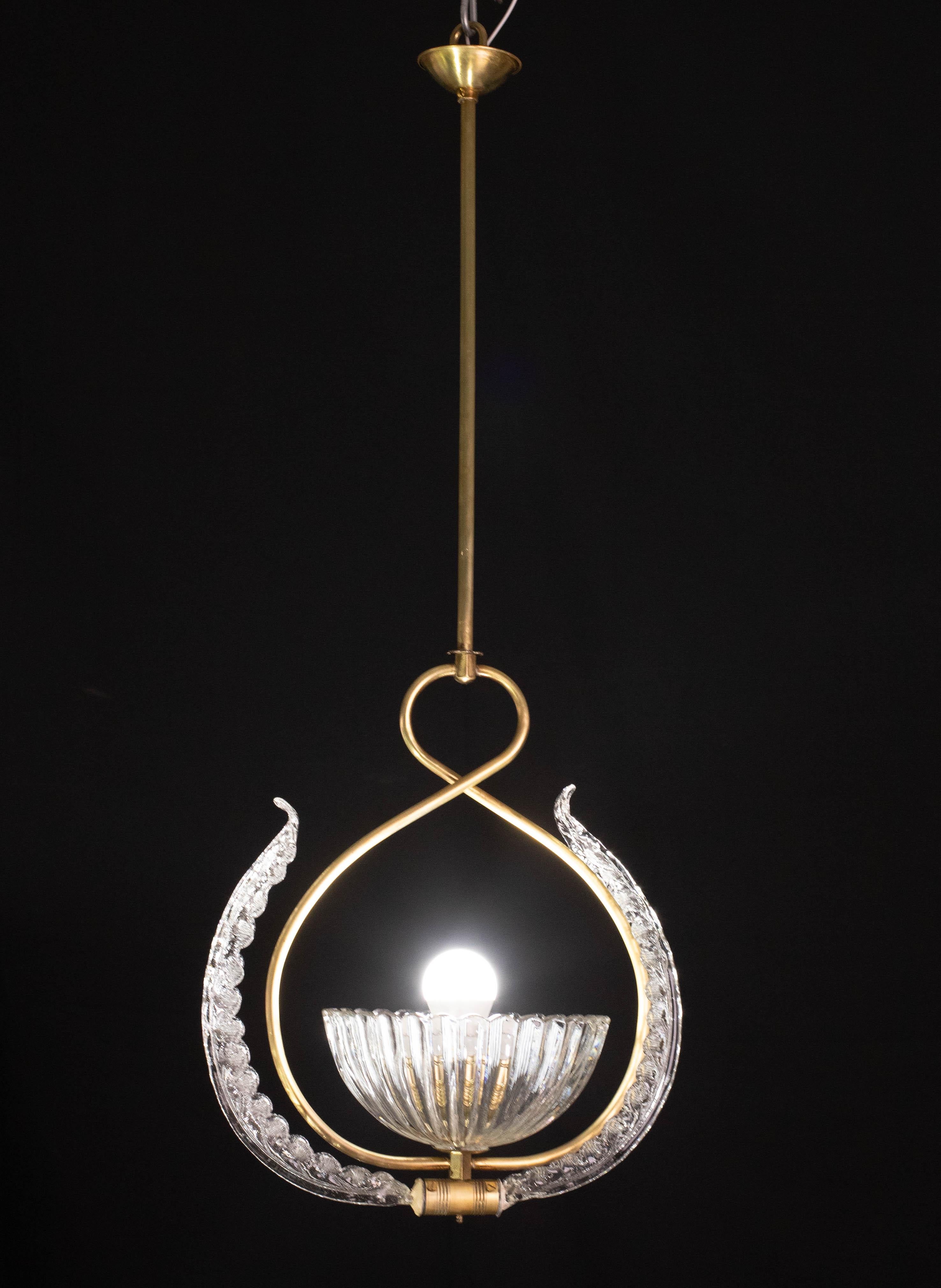 Eleganza del lampadario Art Decò Barovier&Toso, anni '40 in vendita 4