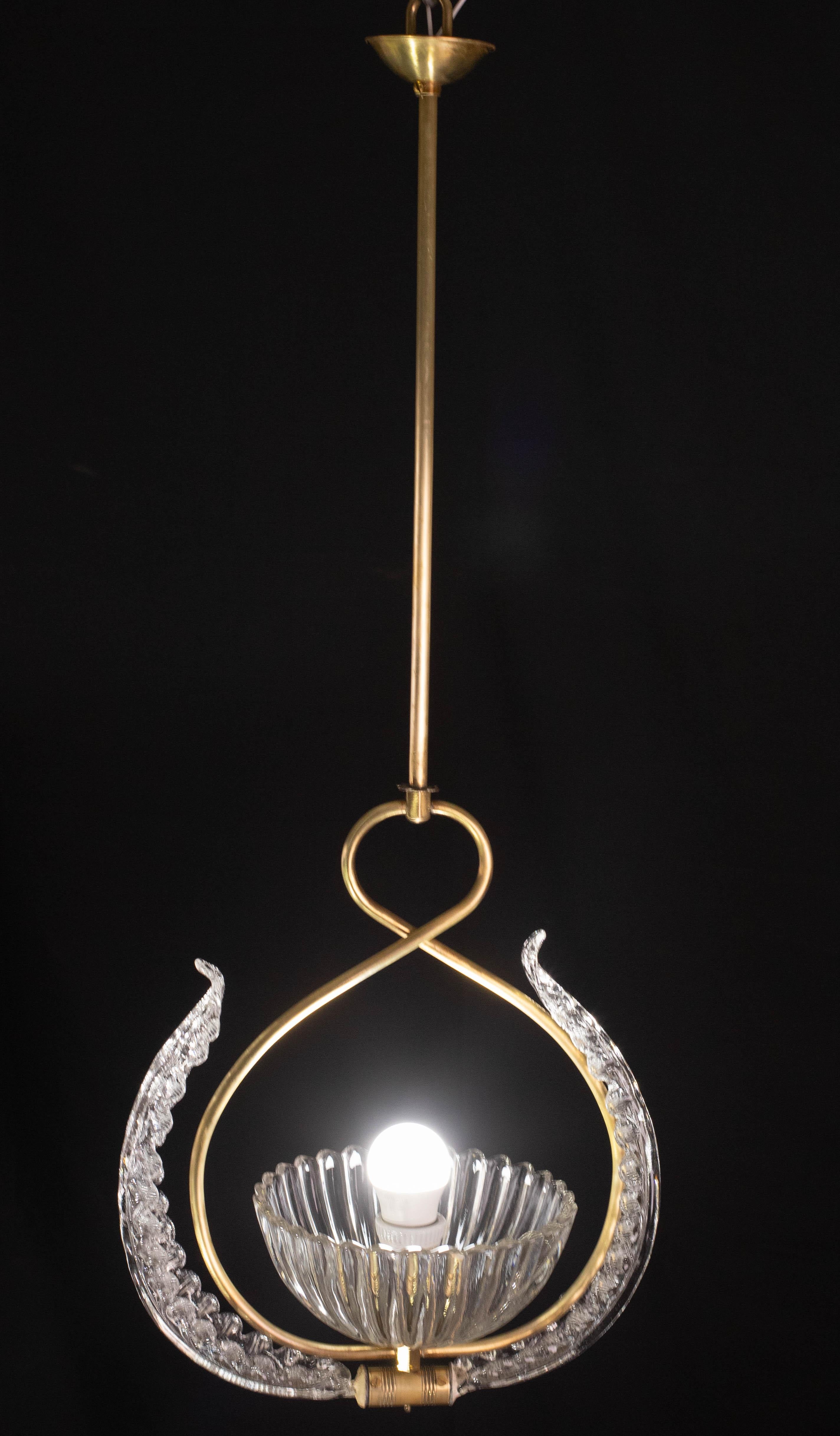 Eleganza del lampadario Art Decò Barovier&Toso, anni '40 in vendita 5