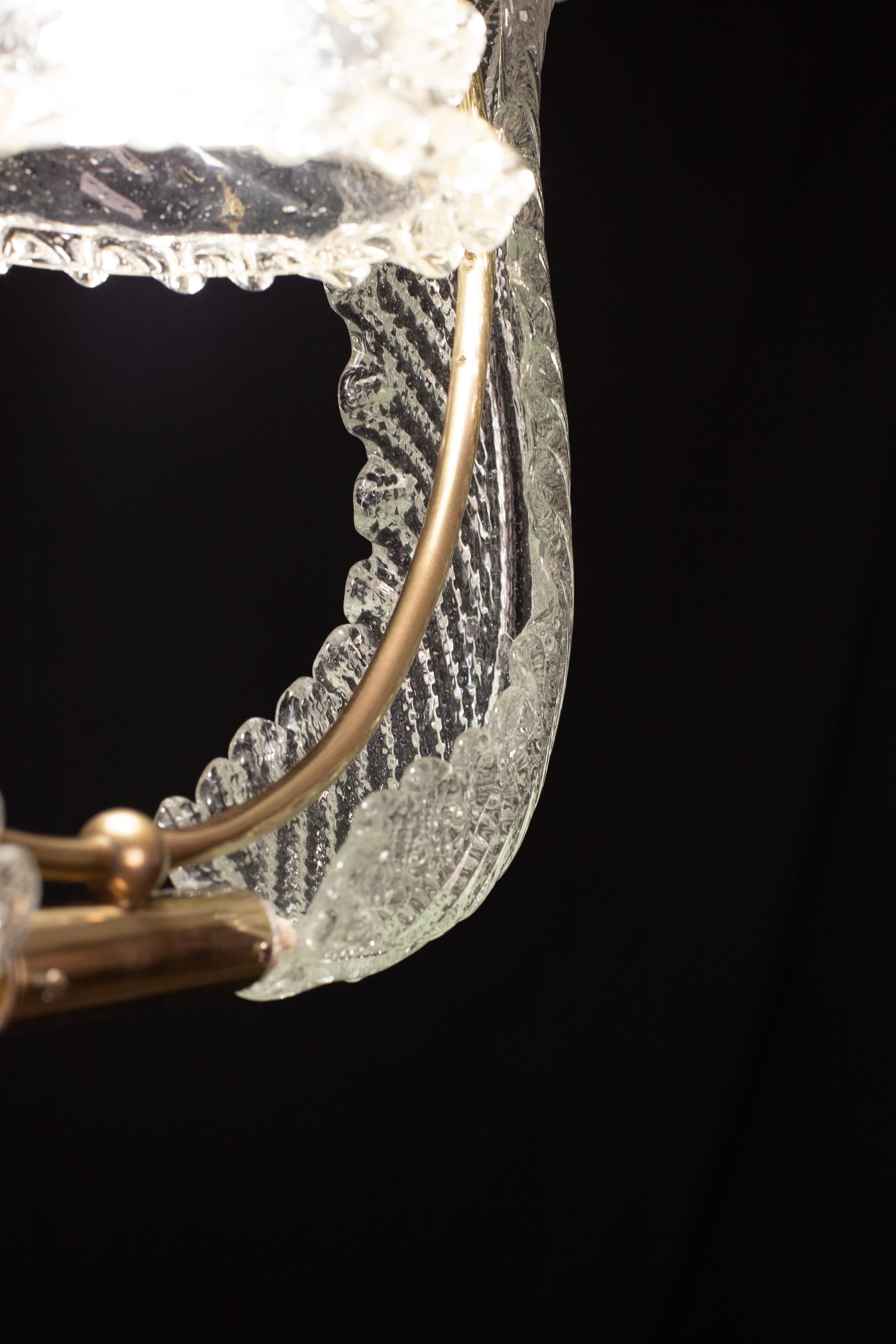 Eleganza del lampadario Art Decò Barovier&Toso, anni '40 in vendita 6