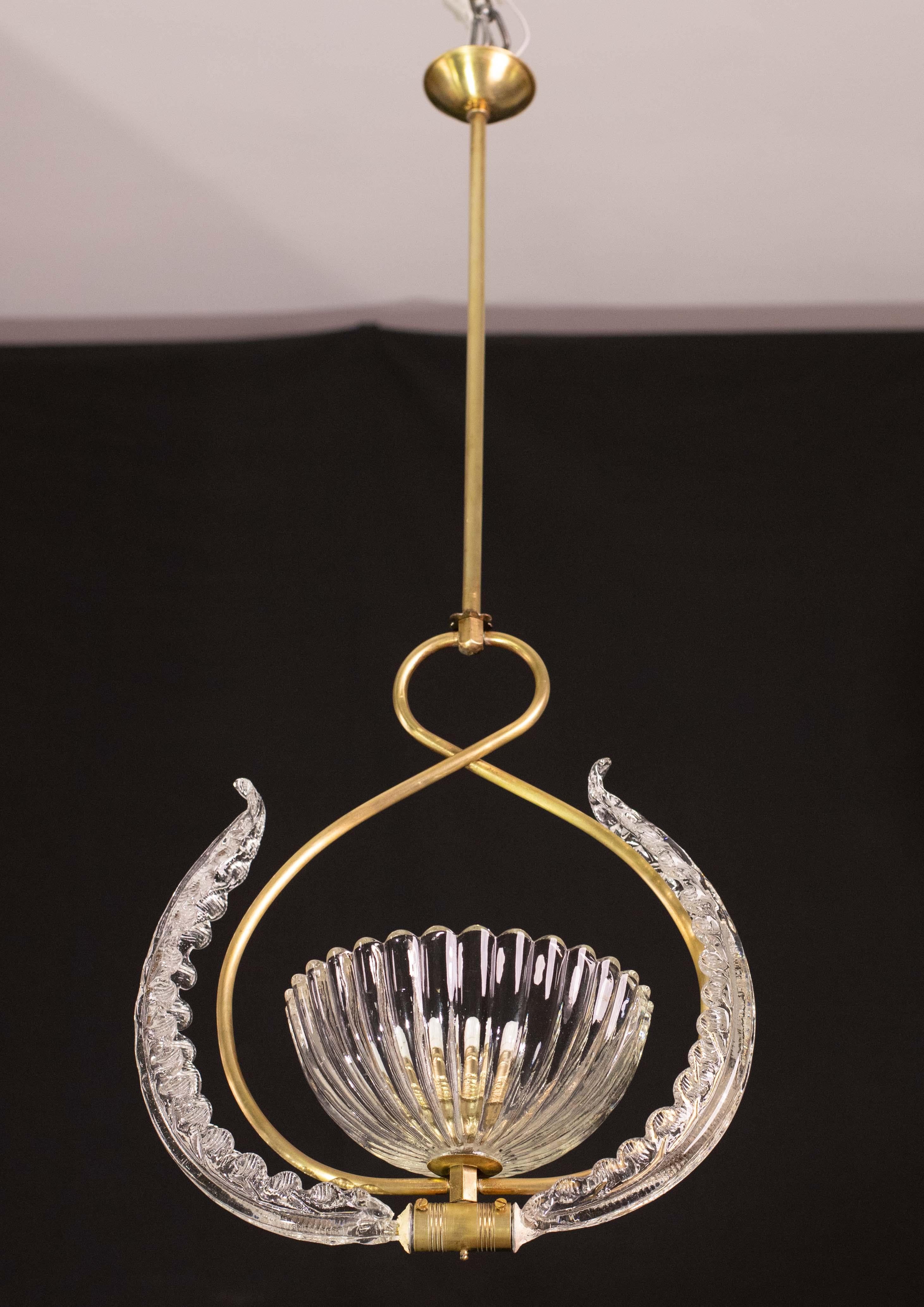 Eleganza del lampadario Art Decò Barovier&Toso, anni '40 in vendita 7