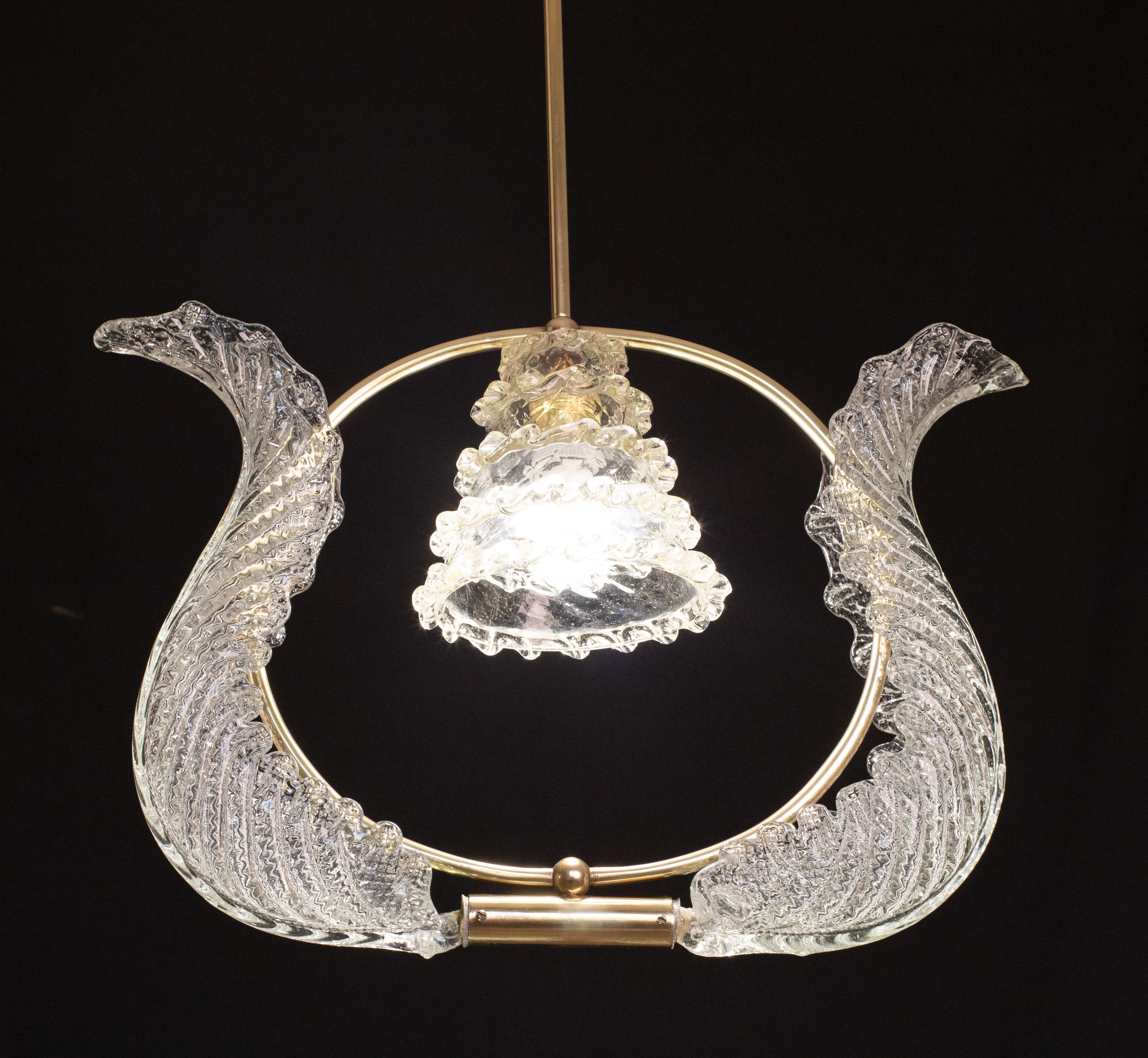 Europeo Eleganza del lampadario Art Decò Barovier&Toso, anni '40 in vendita