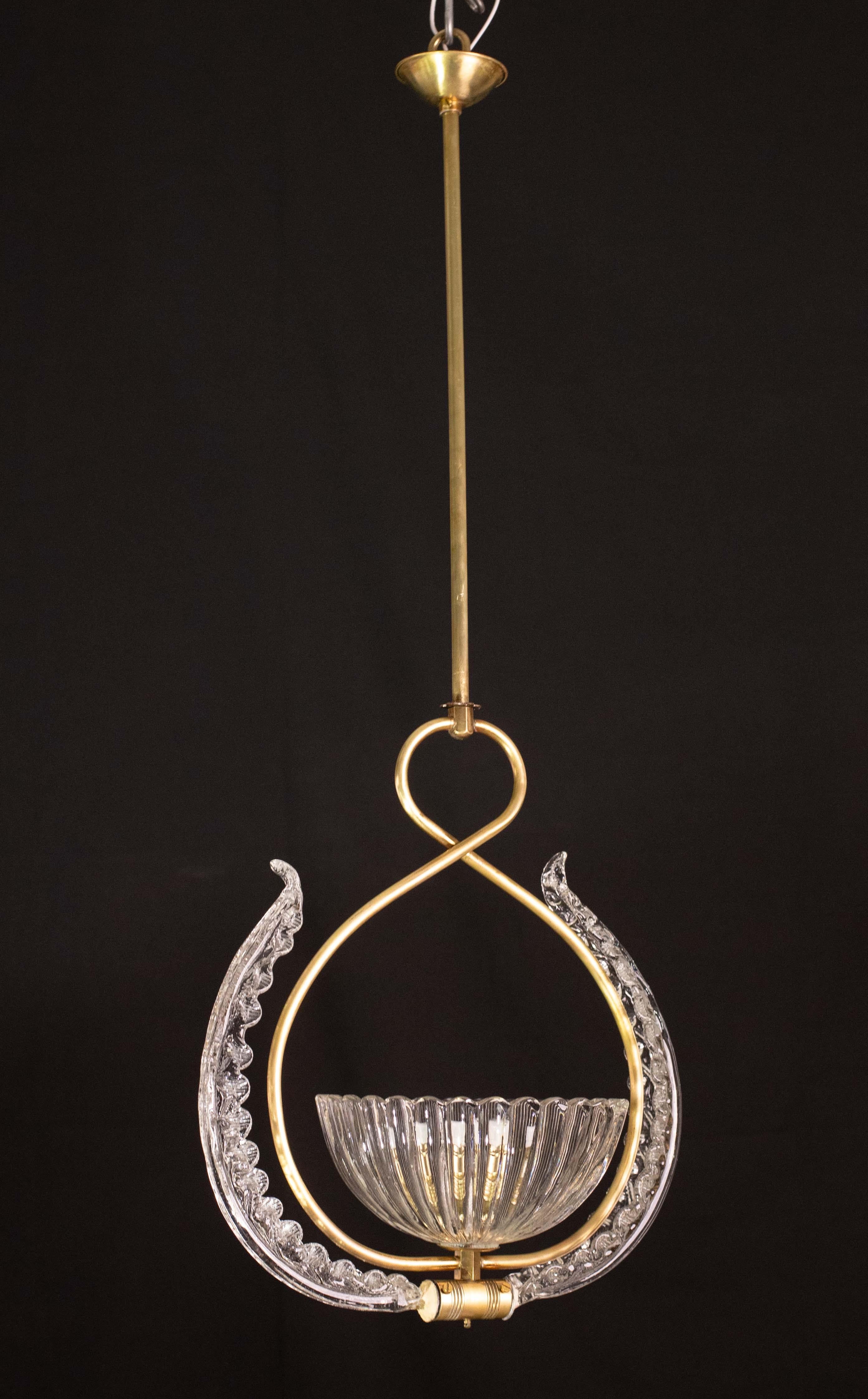 Art Déco Eleganza del lampadario Art Decò Barovier&Toso, anni '40 in vendita