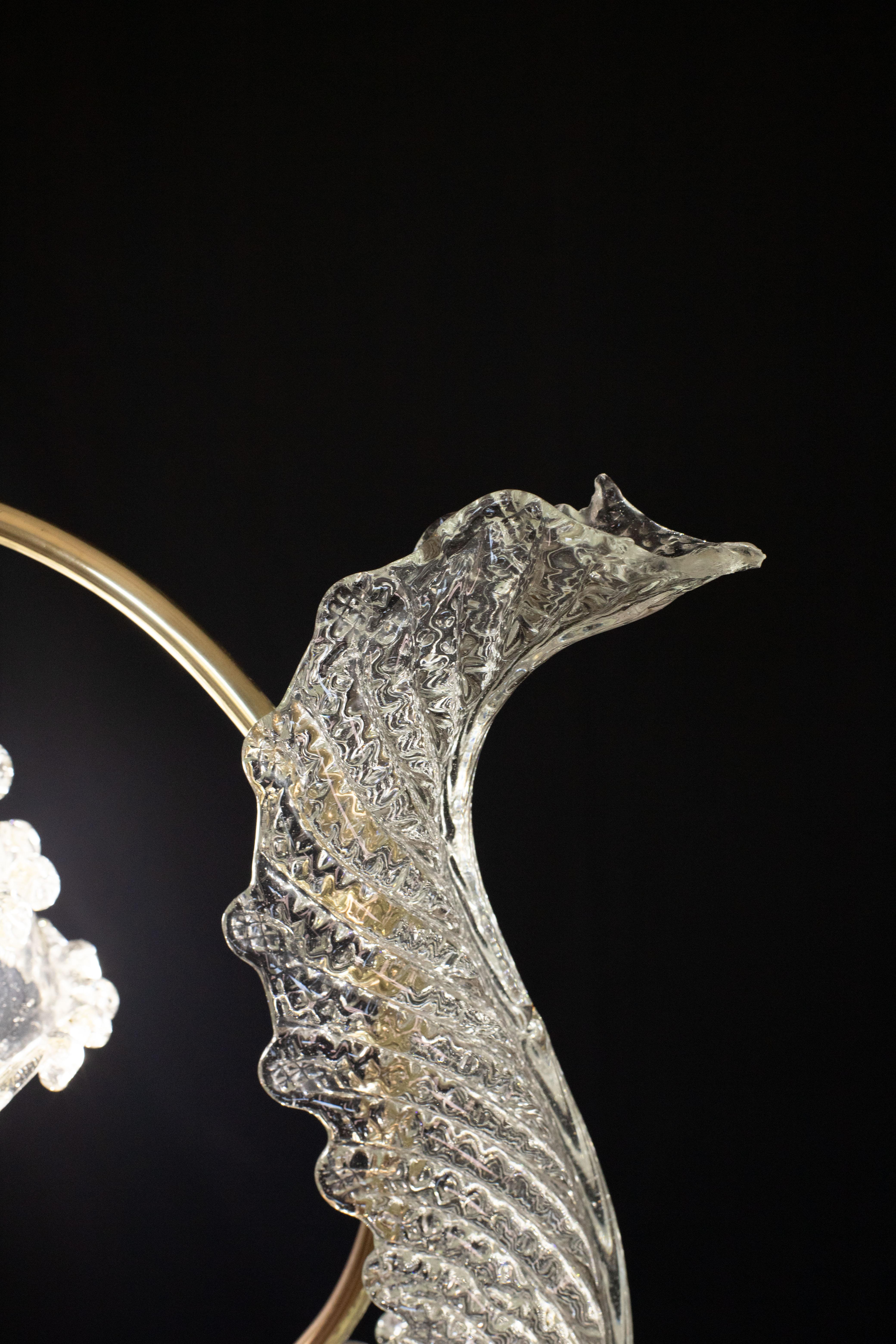 Metà XX secolo Eleganza del lampadario Art Decò Barovier&Toso, anni '40 in vendita