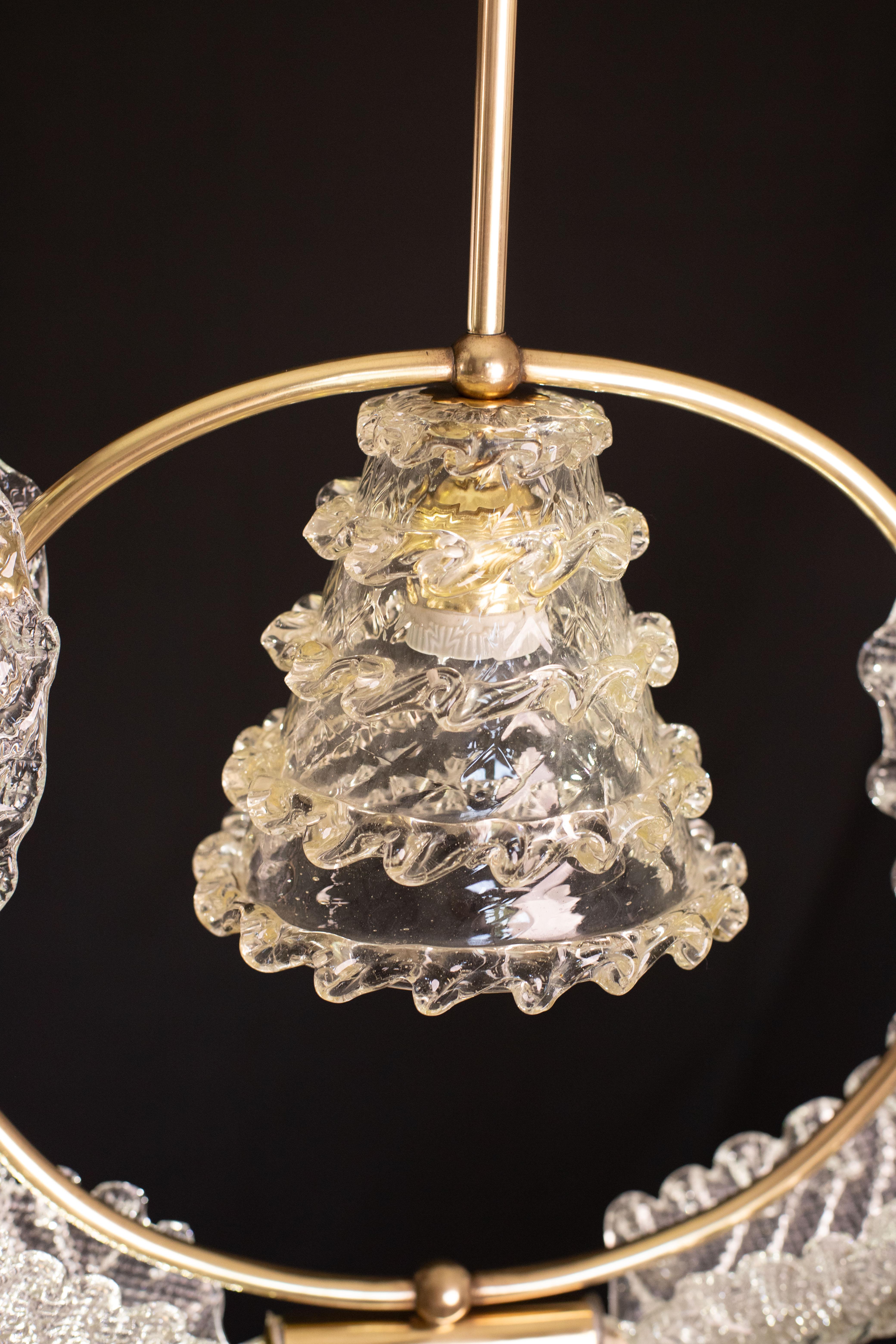 Eleganza del lampadario Art Decò Barovier&Toso, anni '40 in vendita 1