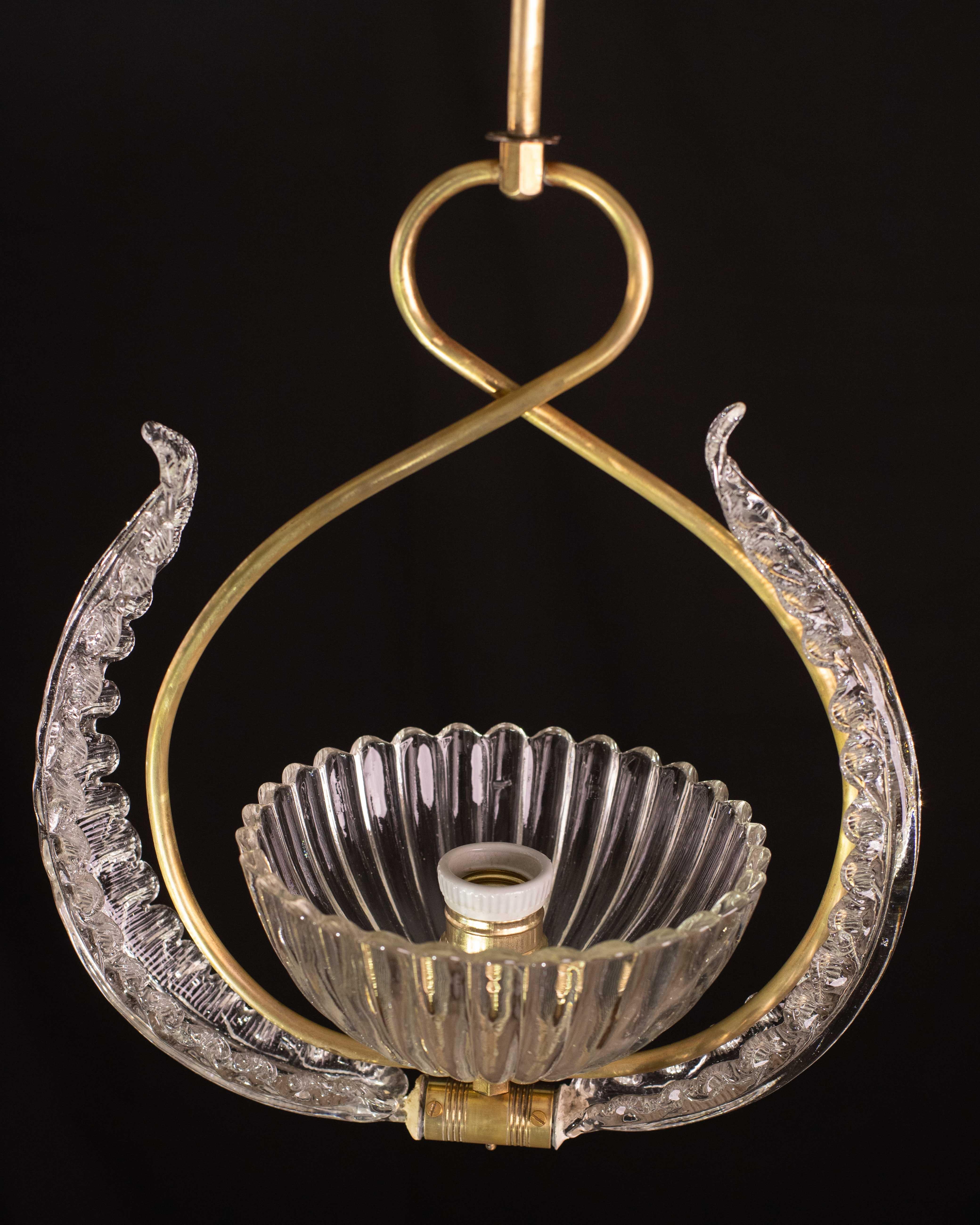Eleganza del lampadario Art Decò Barovier&Toso, anni '40 in vendita 2