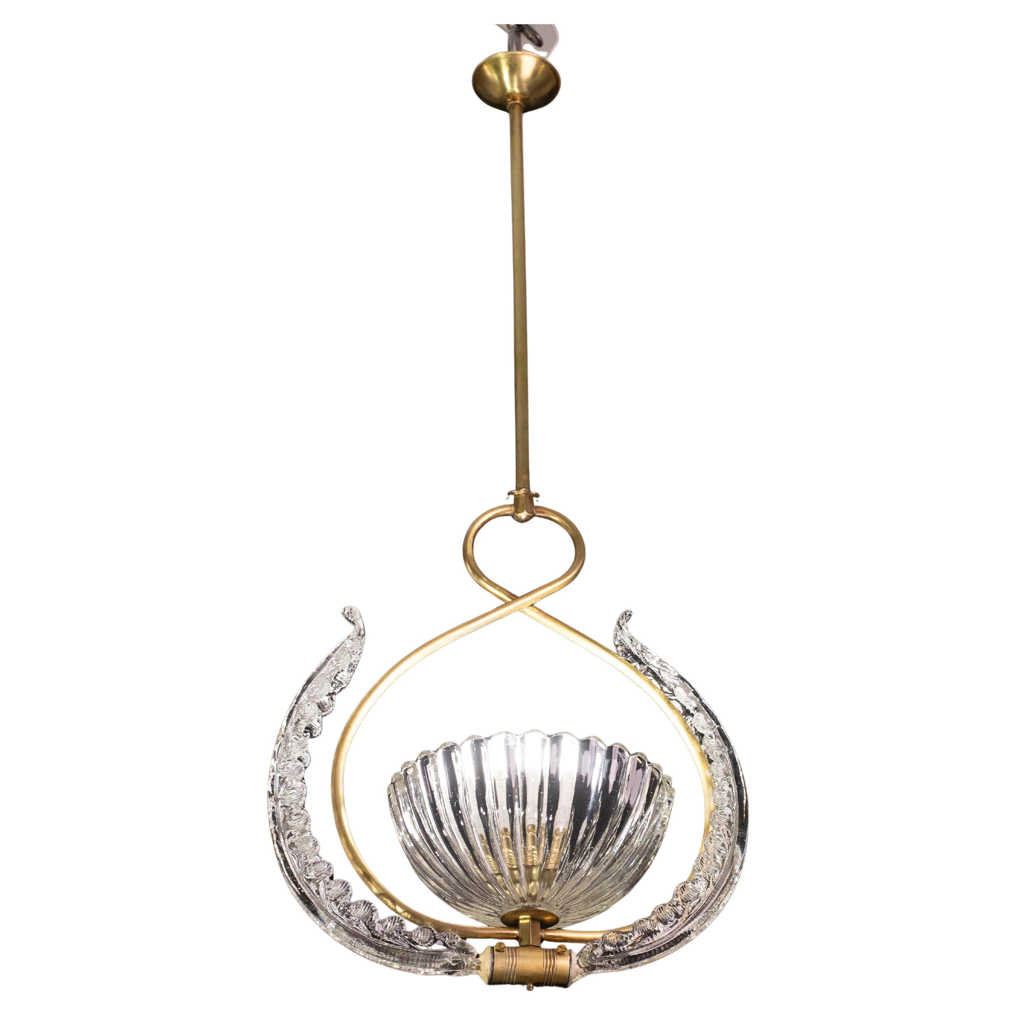 Eleganza del lampadario Art Decò Barovier&Toso, anni '40 in vendita