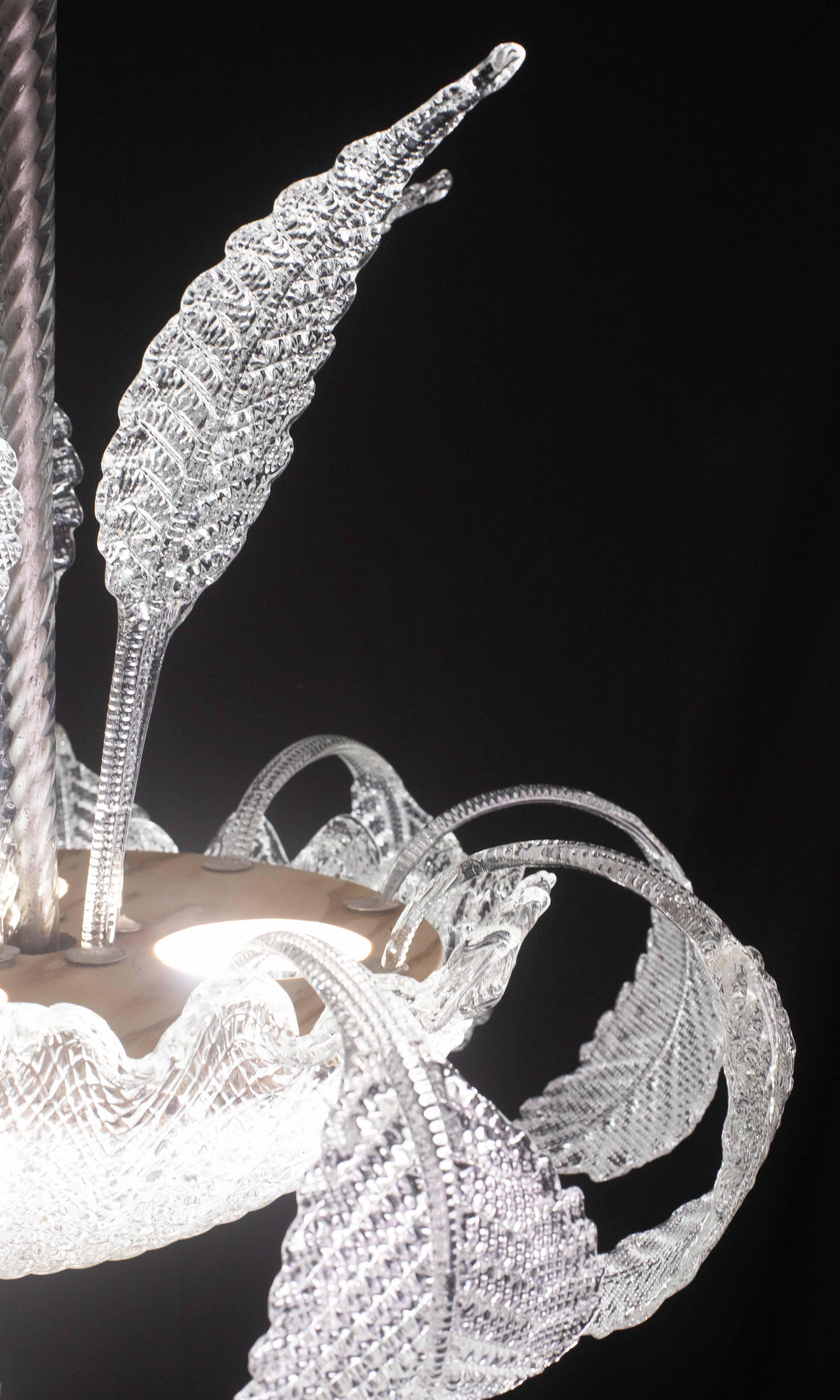Eleganza Art Decò, lampadario Barovier&Toso, vetro di Murano, anni '50 5